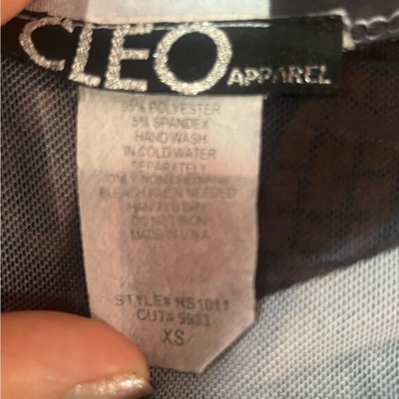 Vtg Y2K Semi Sheer Mesh Pop Art Disco Mini Dress Face Print Retro Punk Coverup - Picture 5 of 5